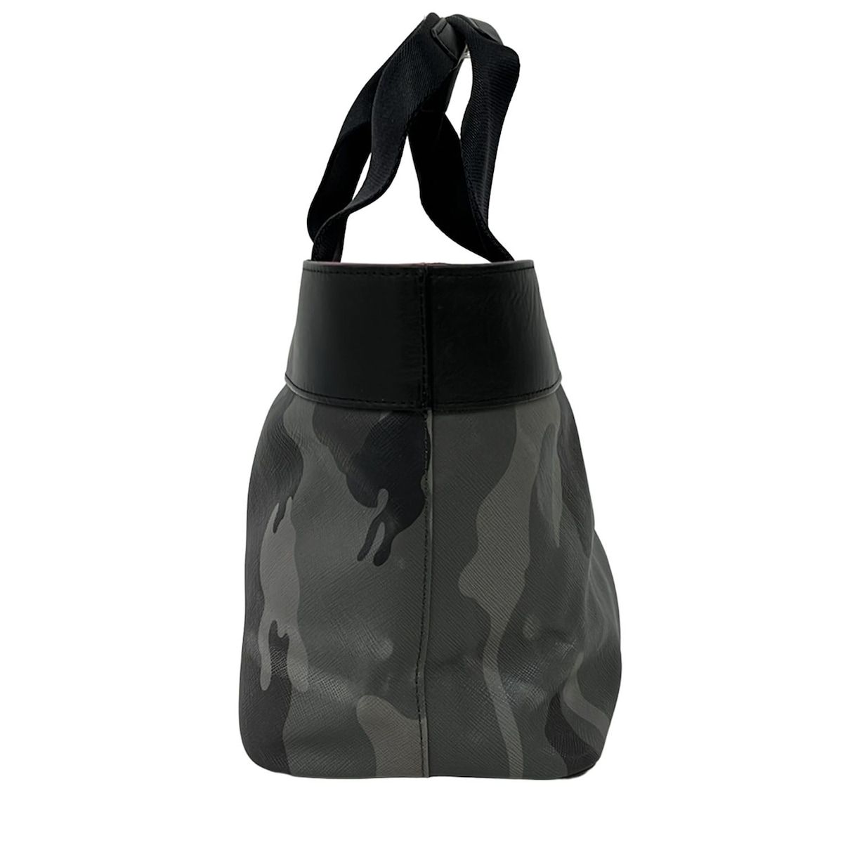 AccessoiresDeMademoiselle ADMJ アクセソワ ドゥ マドモワゼル トートバッグ - ダークグレー×黒 迷彩柄 レザー