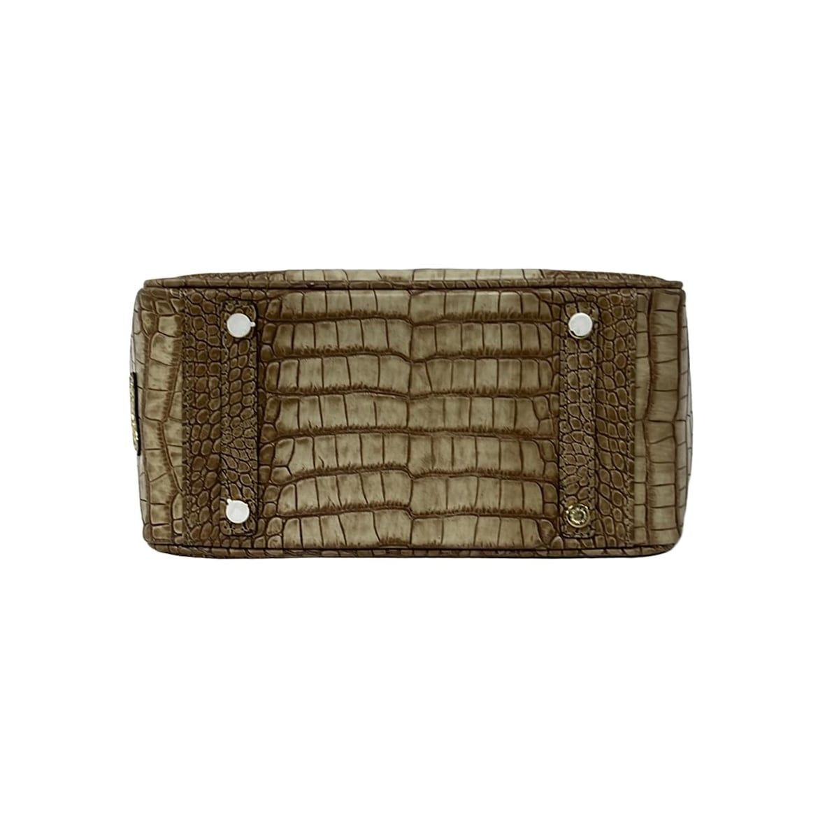  AccessoiresDeMademoiselle ADMJ アクセソワ ドゥ マドモワゼル トートバッグ - ライトブラウン×ベージュ 型押し加工 レザー トートバッグ バッグ