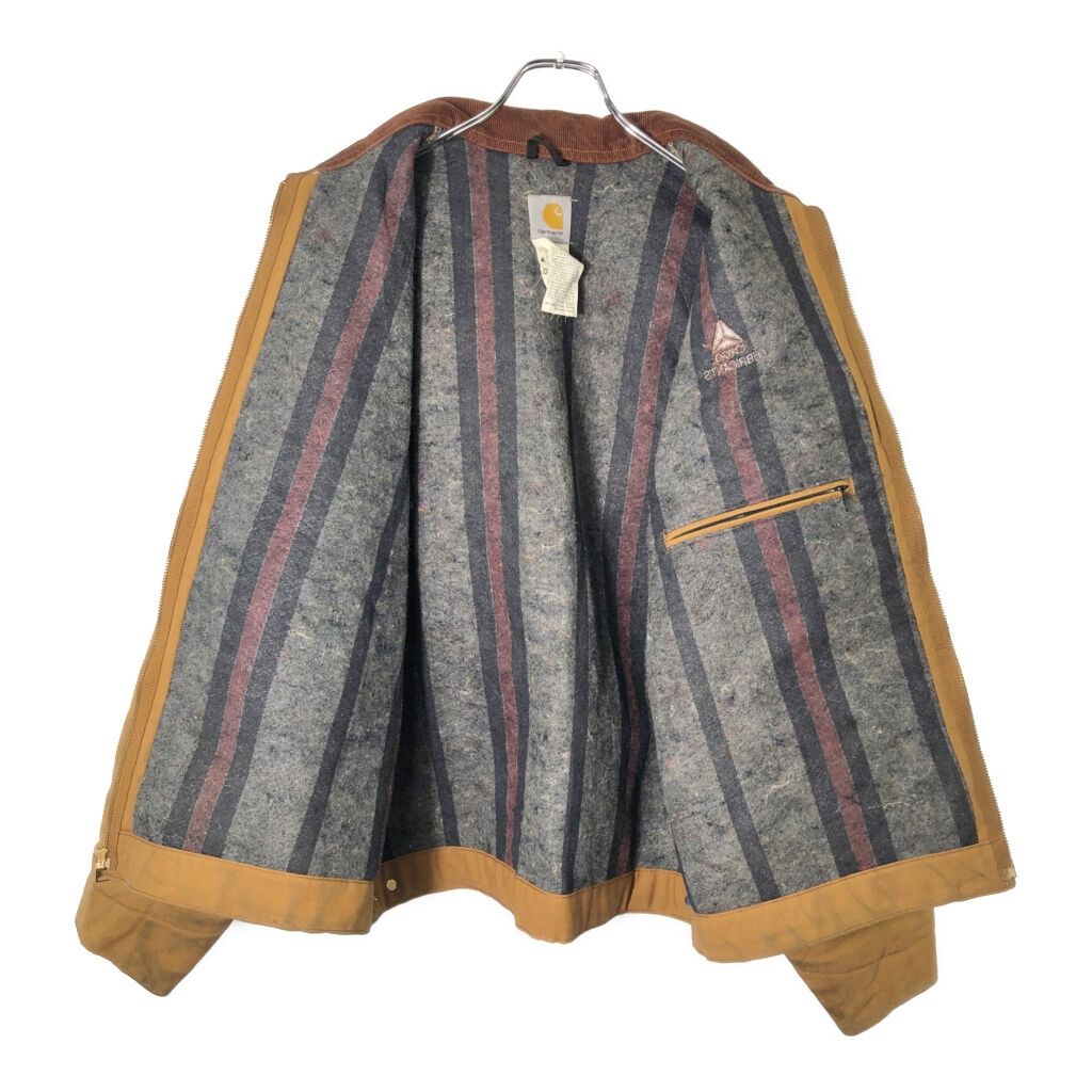 USA製　カーハート　デトロイトジャケット　ブラウン　XL 企業ロゴ Carhartt デトロイトジャケット企業ロゴ