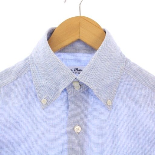 Anna Matuozzo 長袖シャツ ライトブルー 15 3/4 アンナマトゥッツォ anna matuozzo ボタンダウンシャツ カジュアル