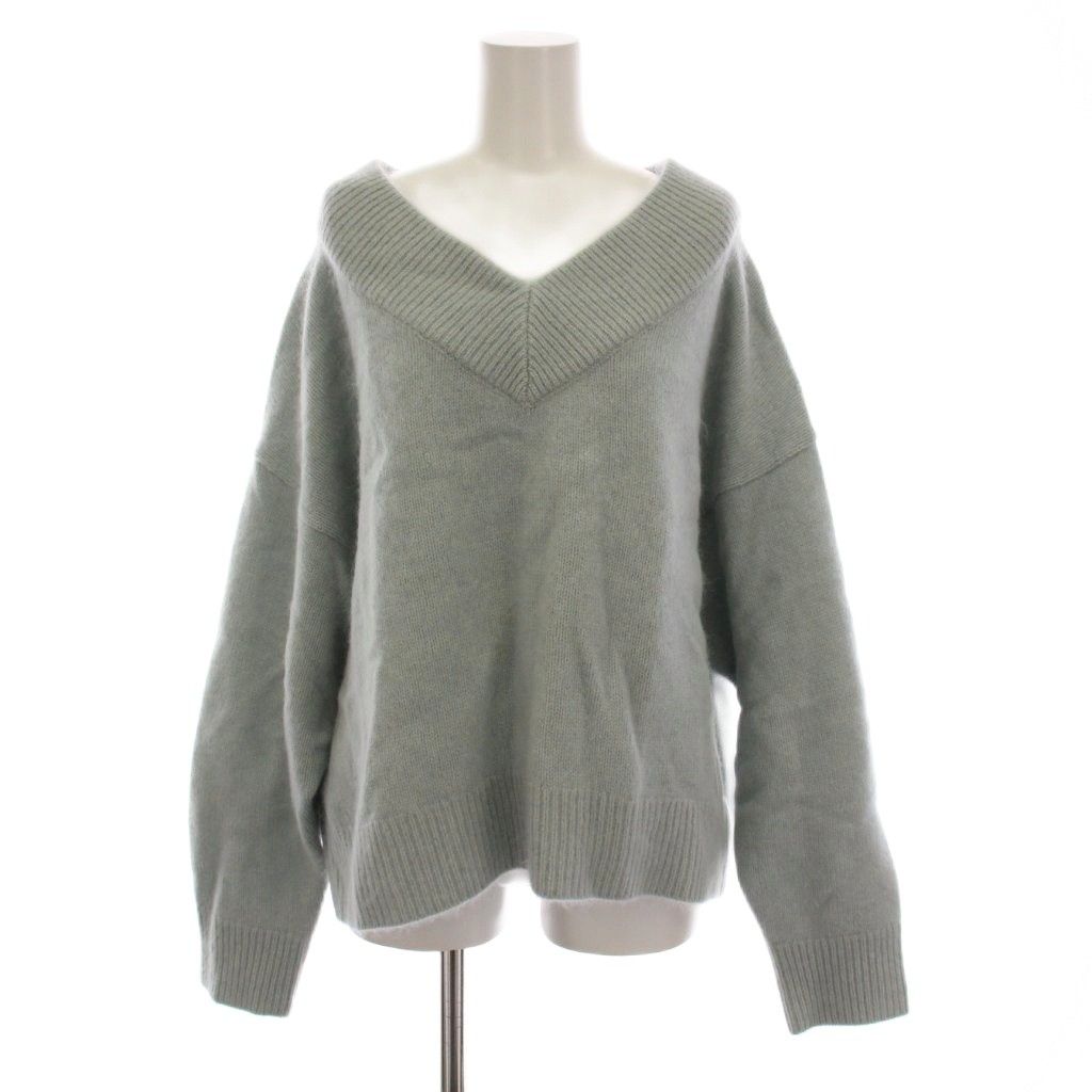 ノーブル NOBLE 23AW YAKワイドVネックニット セーター 長袖