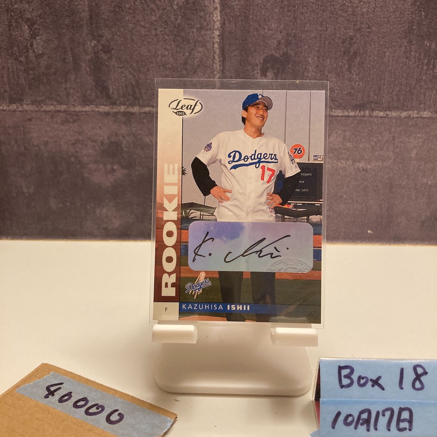 2002 Leaf 石井一久 サインカード ロサンゼルスドジャース RC ルーキー Rookie カード
