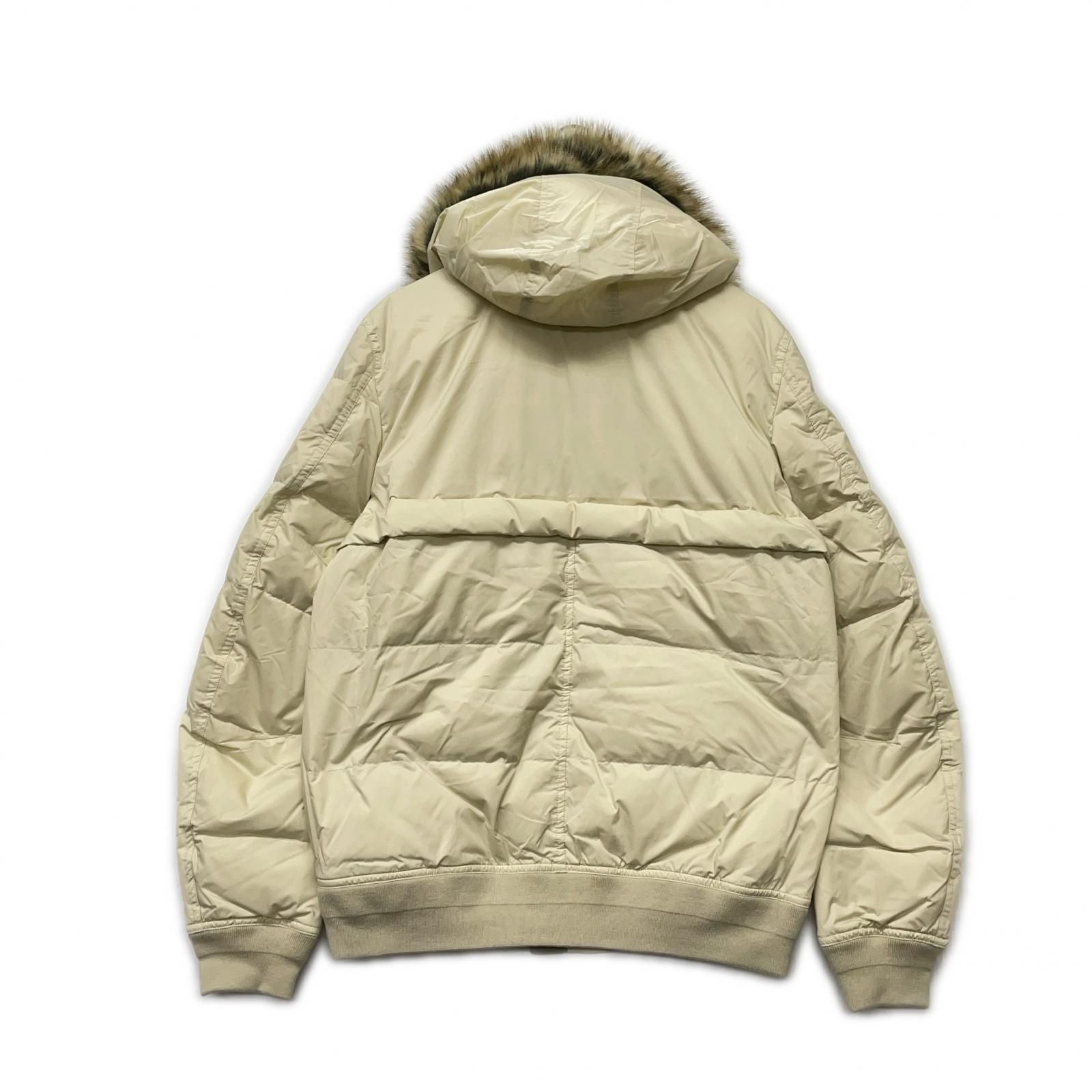 メンズ セントアンドリュース StANDREWS ダウンジャケット L ベージュ 脱着ファーフード 裏銀色素材 蓄熱 保温