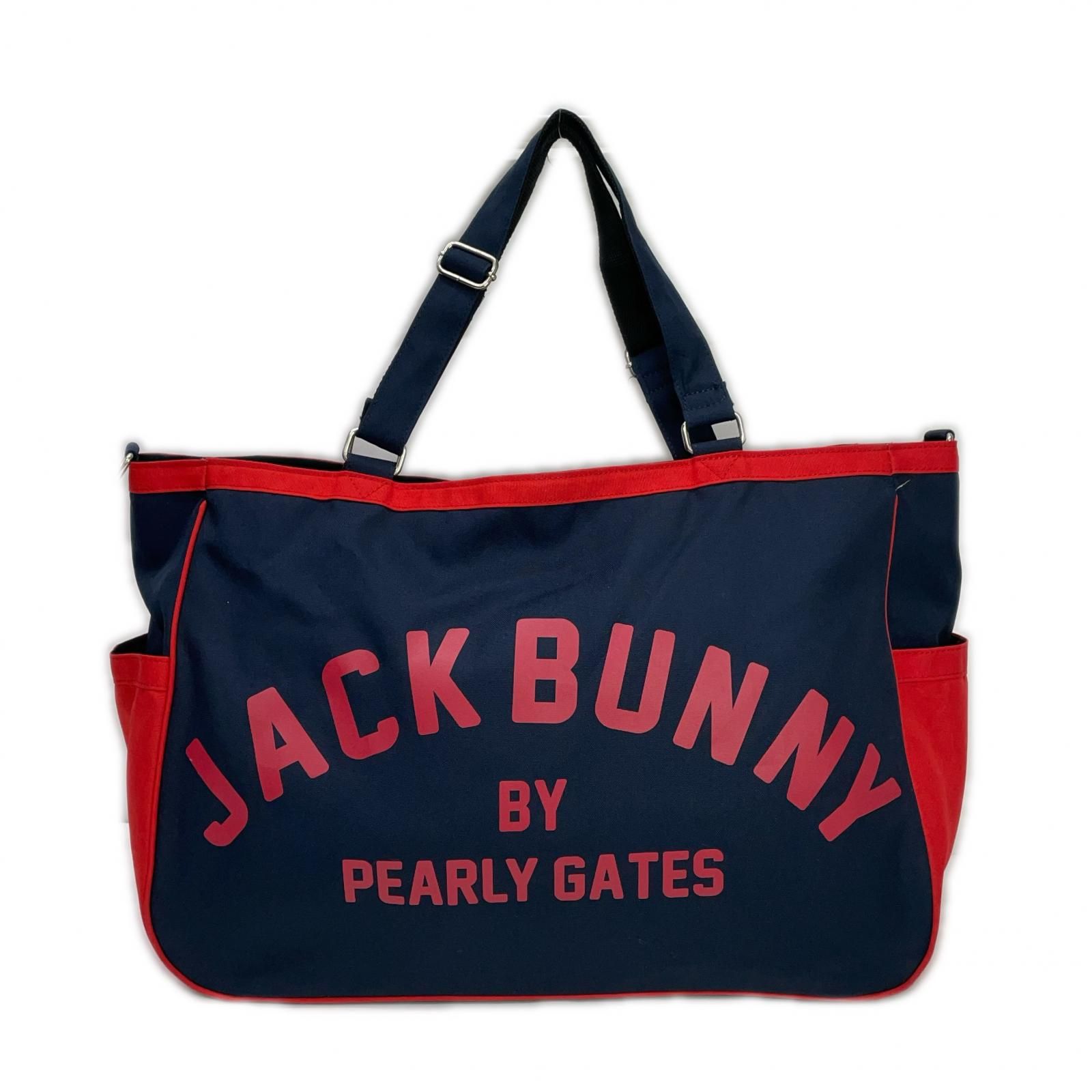 中古 ジャックバニー Jack Bunny!! トート型ボストンバッグ 紺×赤