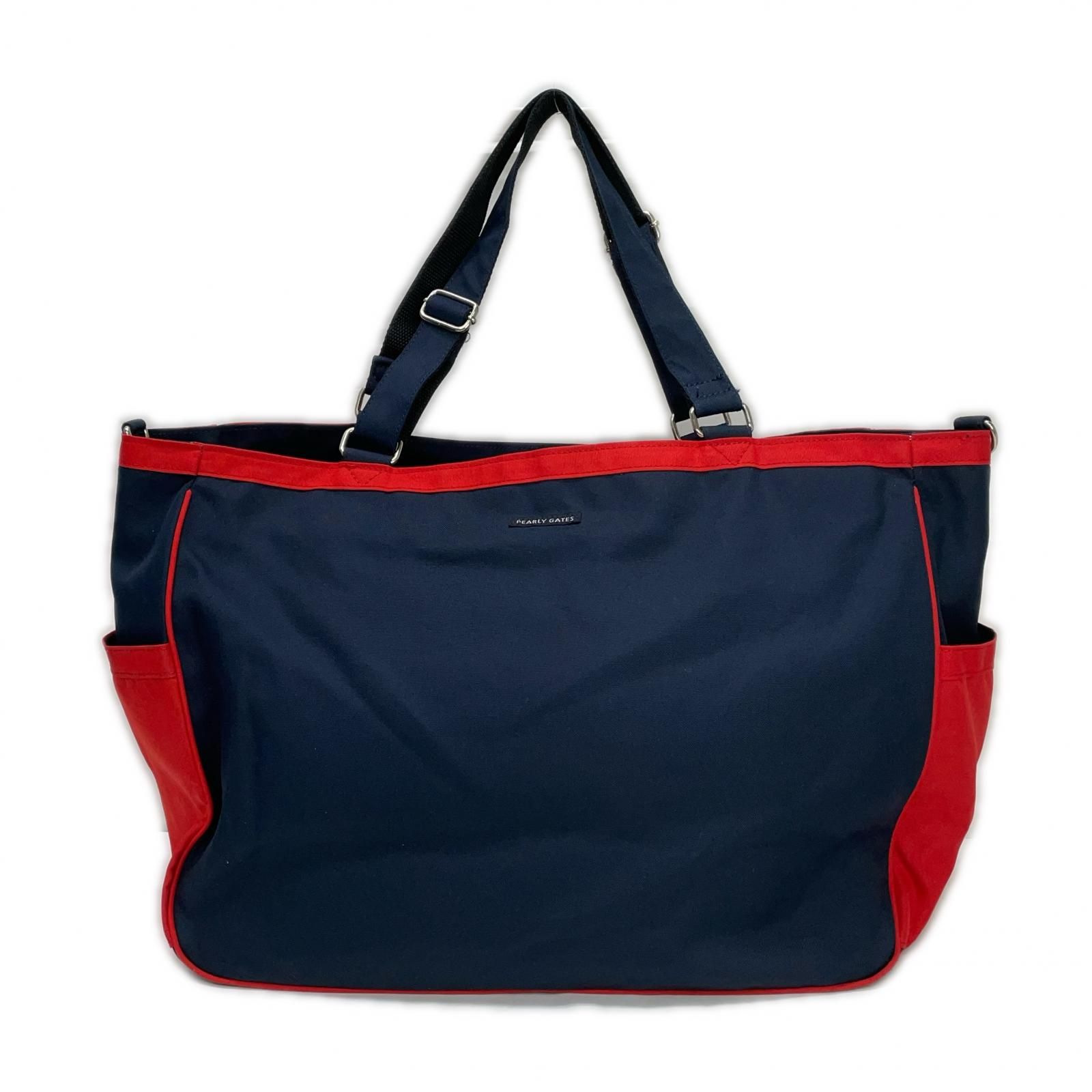 中古 ジャックバニー Jack Bunny!! トート型ボストンバッグ 紺×赤