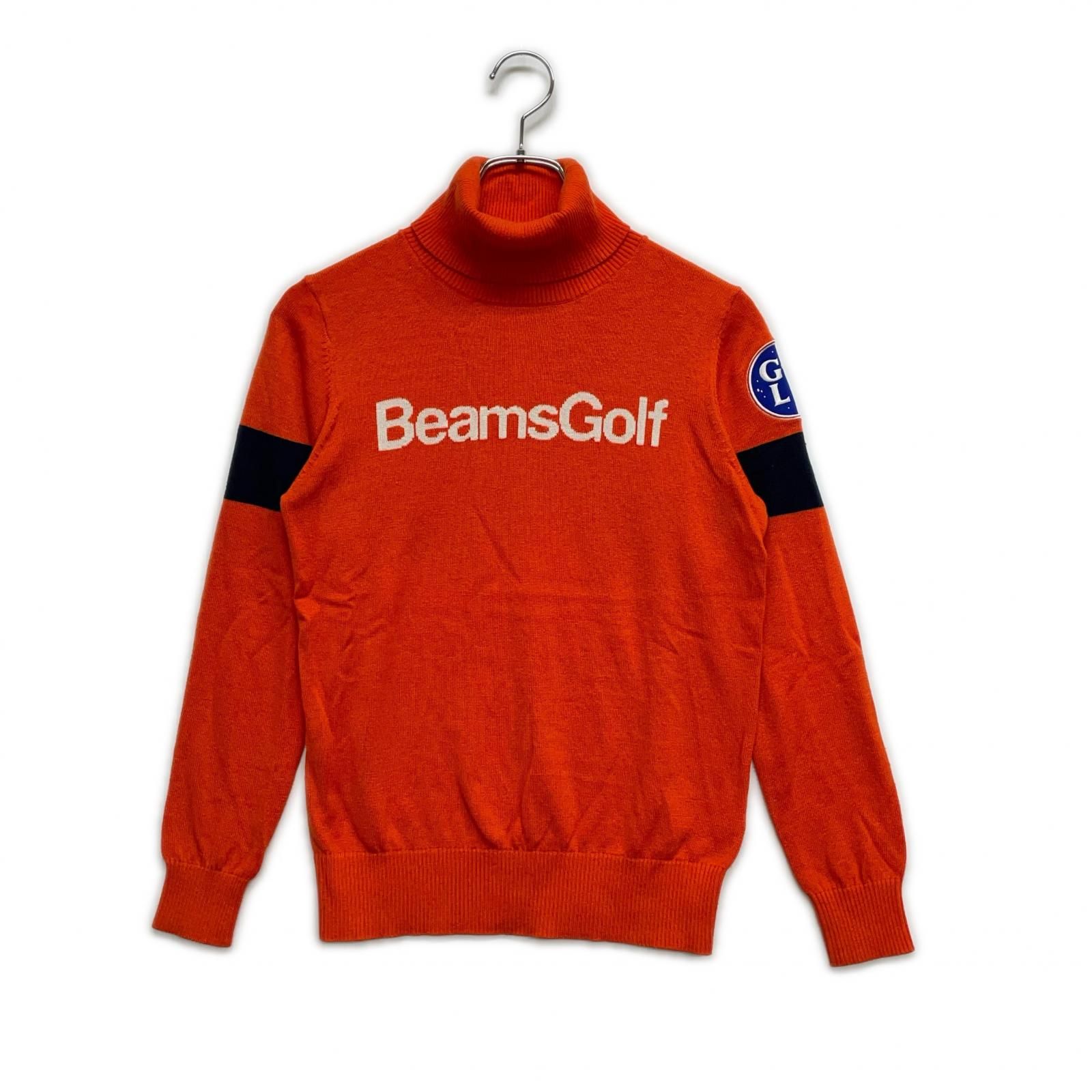 【BeamsGolf】新品・未着用 オレンジ タートルネックセーター 中古 レディース ビームスゴルフ BEAMSGOLF セーター M オレンジ