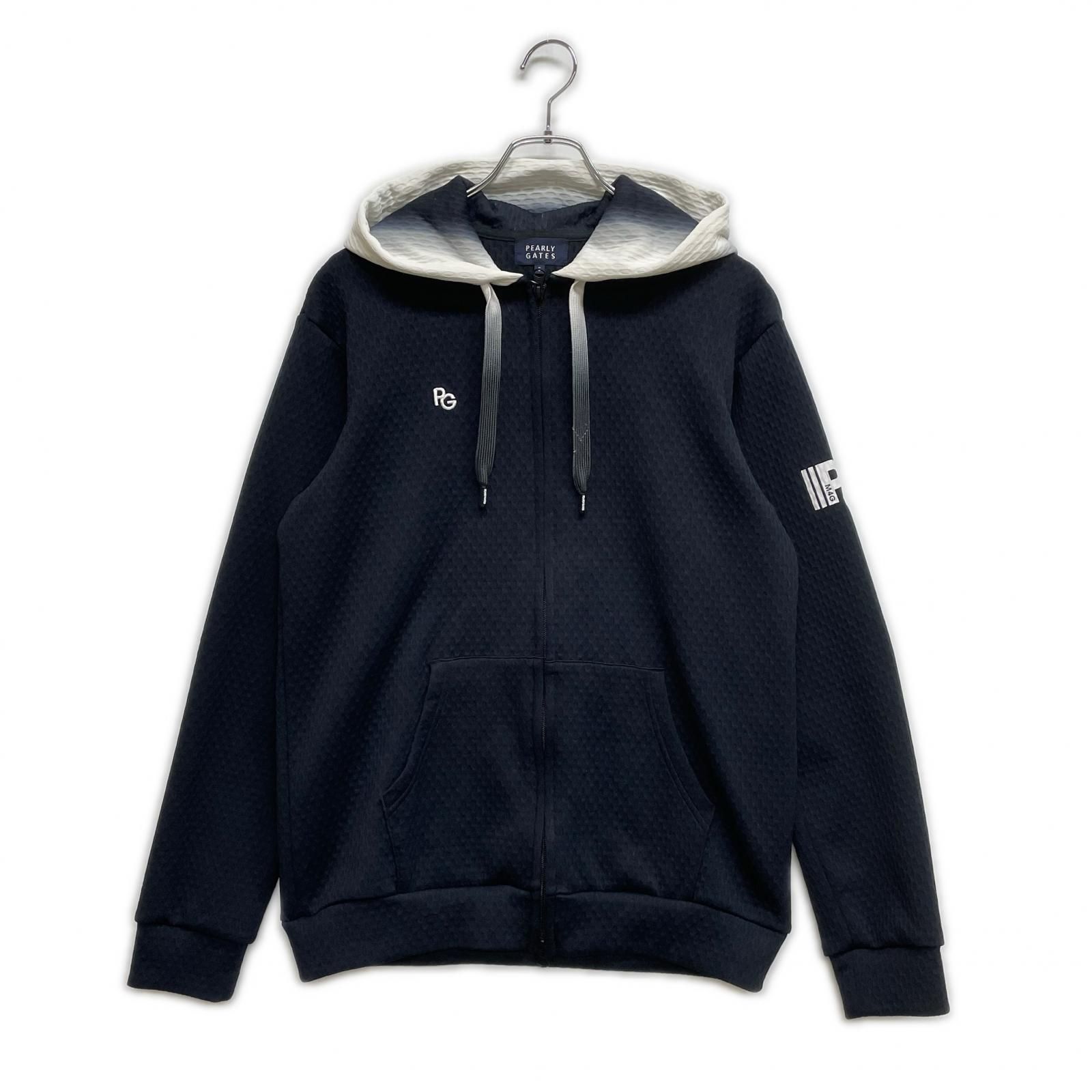 メンズ パーリーゲイツ PEARLY GATES フルジップアウター 5 L ネイビー ビッグディンプルメッシュ