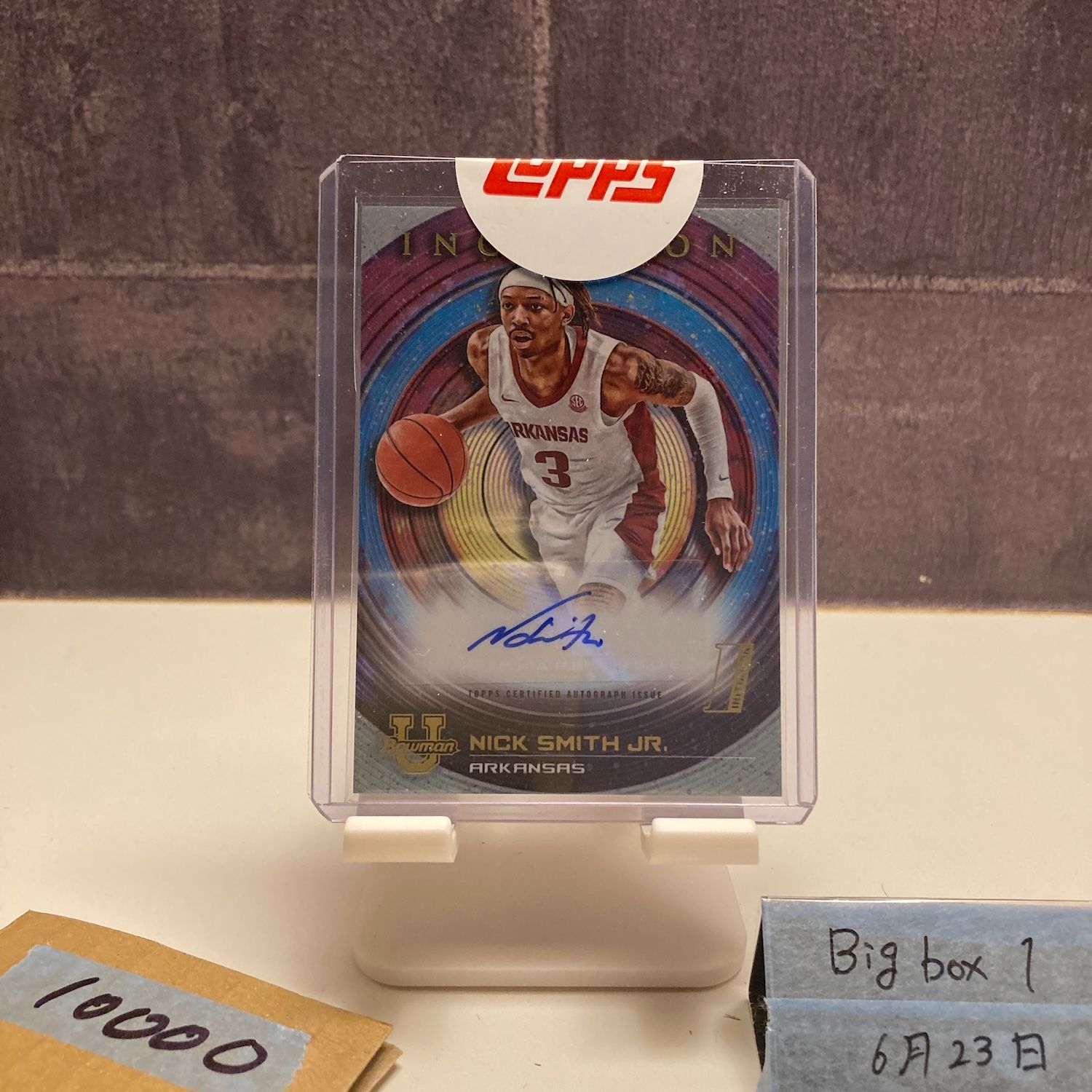 2025 23 Topps Inception Bowman University Nick Smith Jr 直筆サインカード Arkansas Razorbacks Prospect Autograph カード