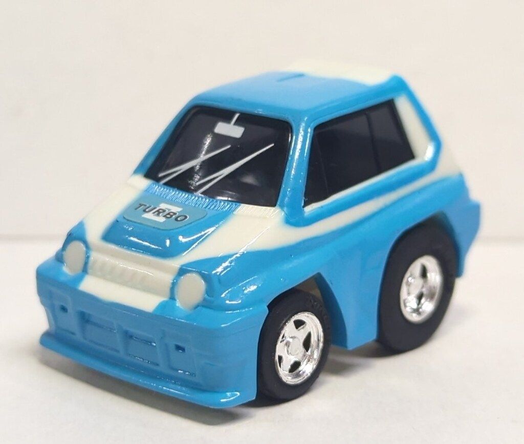 タカラ/Tonka チョロQ/マカオ製 CRT TYPE/水色 シティターボ R:Turbo
