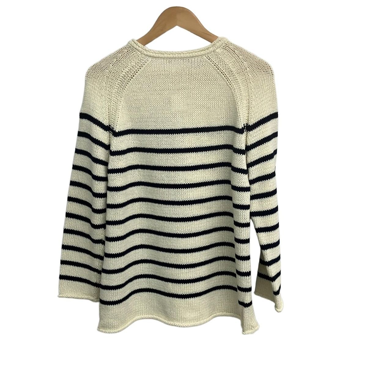theory luxe セオリーリュクス 長袖セーター サイズ038 M レディース - アイボリー×ダークネイビー クルーネック ボーダー