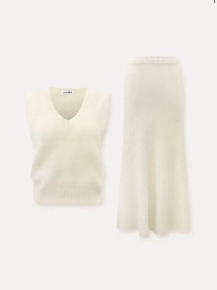 チックスラベル ベイ アンゴラ ニット セットアップ