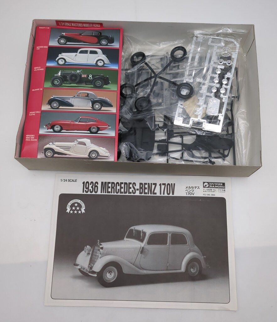 当時物・グンゼ産業・メルセデス・ベンツ 170V 1/24 未組立品 当時物