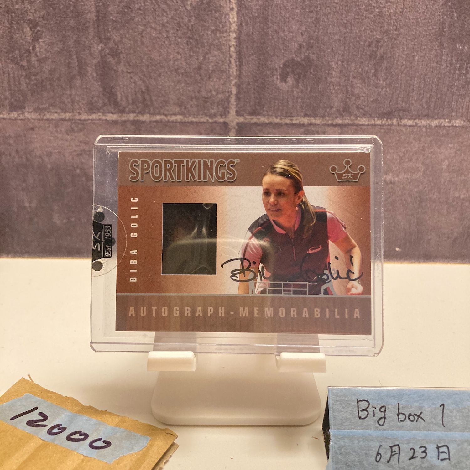 2009 Sportkings LP Biba Golic 直筆サインカード Memorabilia ジャージ Silver Version カード