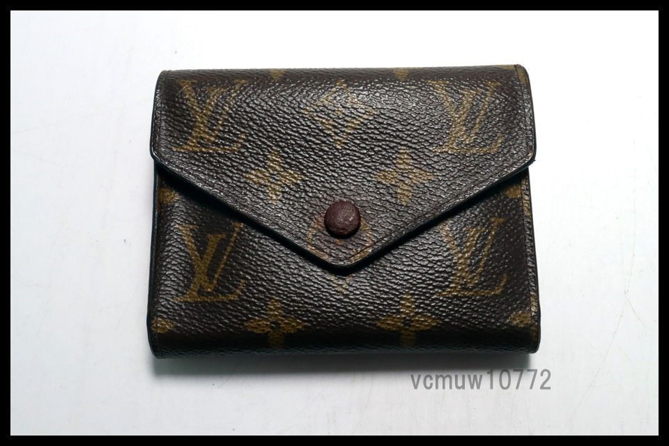 LOUIS VUITTON モノグラム ポルトフォイユヴィクトリーヌ レザー 3つ折り財布 ルイヴィトン 1204 vn 3233-2 M