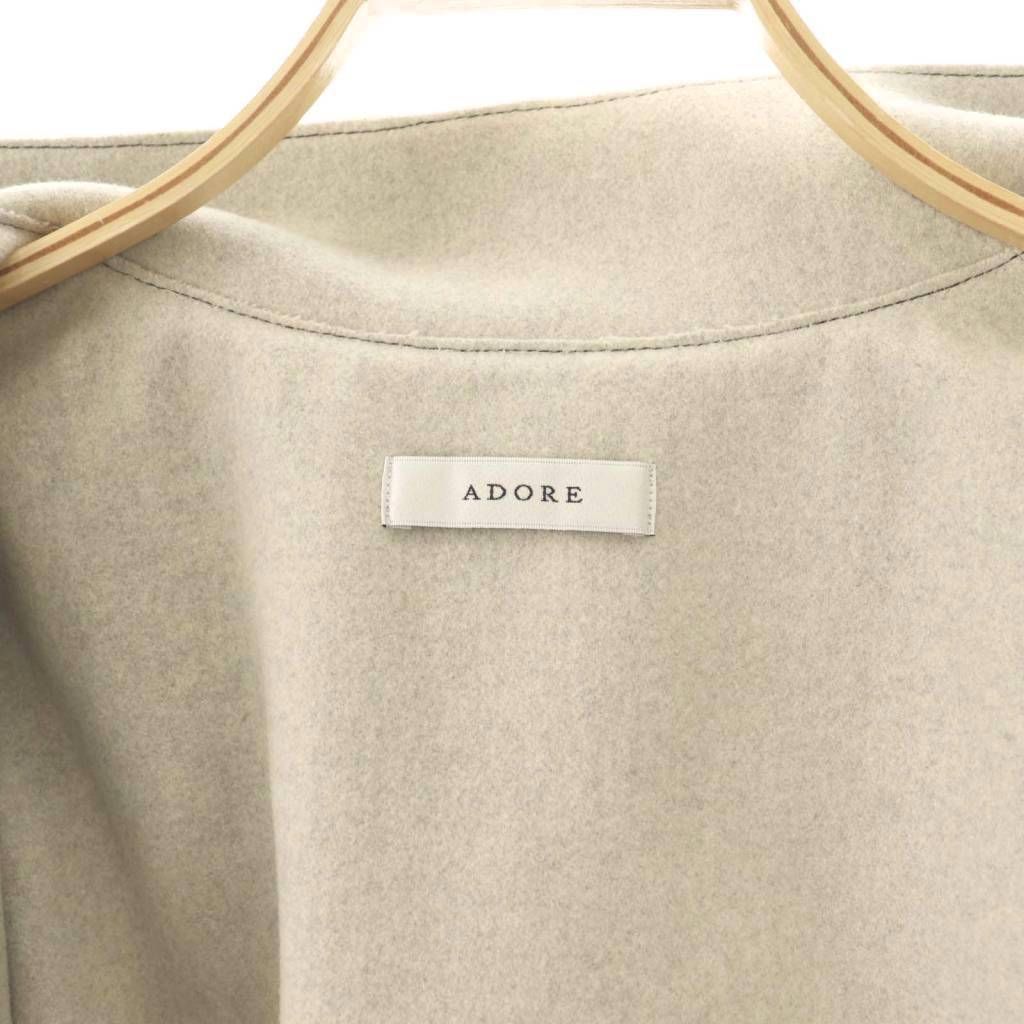 ショップ アドーア ADORE SUPER100 メルトンジレ ノースリーブコート