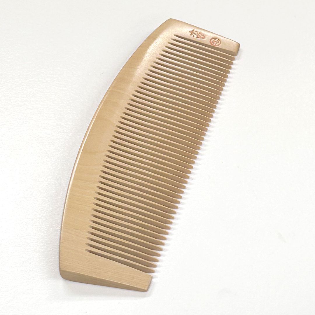 希少品【新品未使用】つげ お六櫛（とかし櫛・4寸・並歯）｜名工 青柳