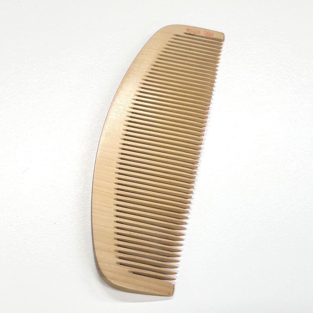 希少品【新品未使用】つげ お六櫛（とかし櫛・4寸5分・並歯）｜名工