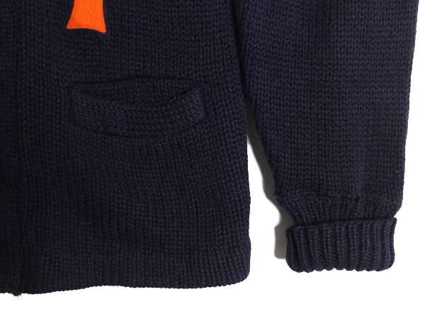 40s 50s ☆ レタード ニット カーディガン メンズ S 程/ ヴィンテージ