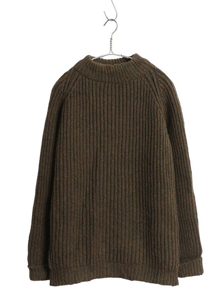 りく様　60s 70s　UK　イギリス　ヴィンテージ　ウール　ニット　セーター 古着 60s Greatbritain製 JAEGER Vネック リブ編み ヘビー ウール