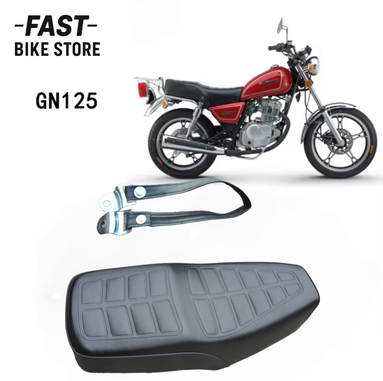 GN125 張り替え用 シート ベルト付き 表皮 シートカバー 純正形状