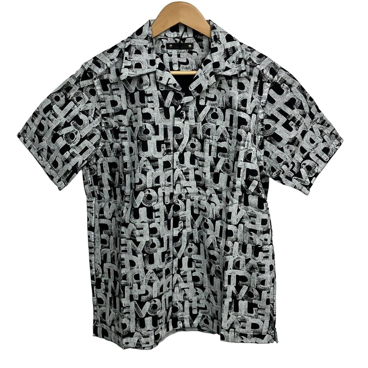 マインデニム 半袖シャツ サイズ2 M メンズ 黒 ライトグレー