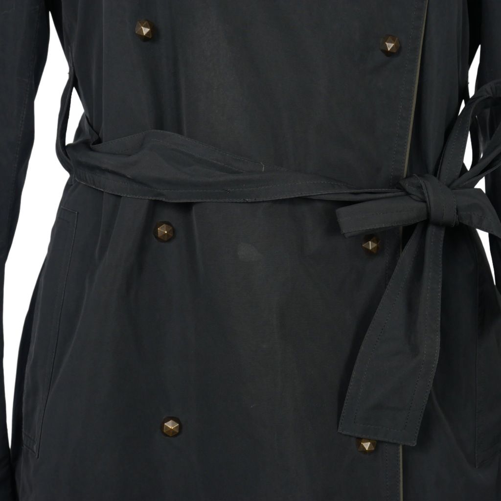 イヴサンローラン YVES SAINT LAURENT 裏地パイソン ナイロン トレンチ