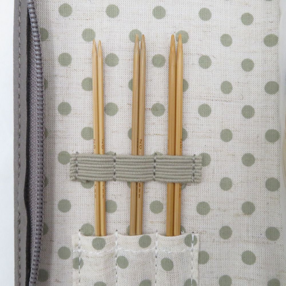 裁縫道具 Tulip チューリップ 切替式竹輪針セット キャリーシーロング細 グレー 箱なし