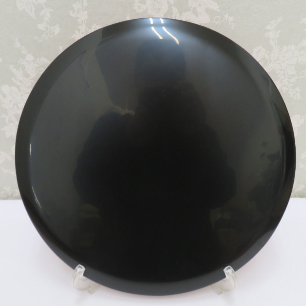 骨董・民芸品 輪島塗 稲忠漆芸堂 日の丸盆 お盆 漆器 無地 能登輪島 漆