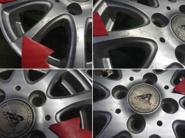  社外 13インチ アルミホイール 4本 アルト ピノ外し 自社品番240794 ZCN 13インチ ホイール