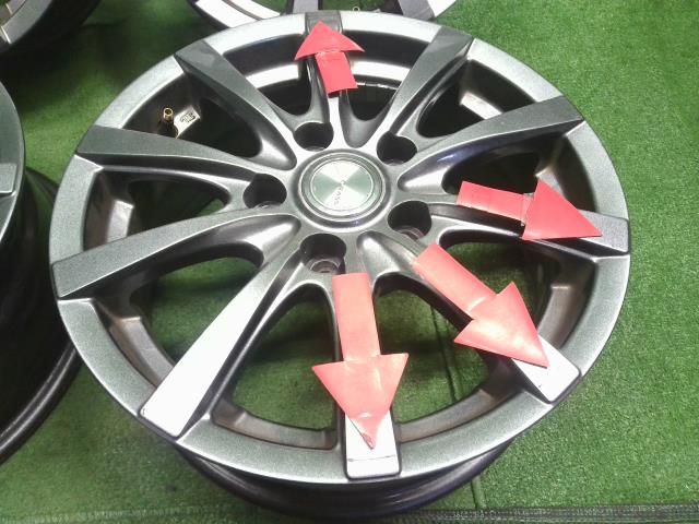 社外 アルミホイール 4本 15インチ セレナ外し 自社品番250012