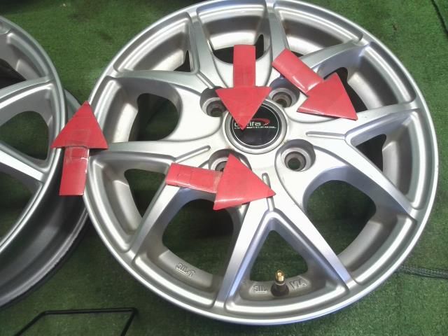 CARIFA 13インチ アルミホイール 4本 ライフ外し 自社品番250216
