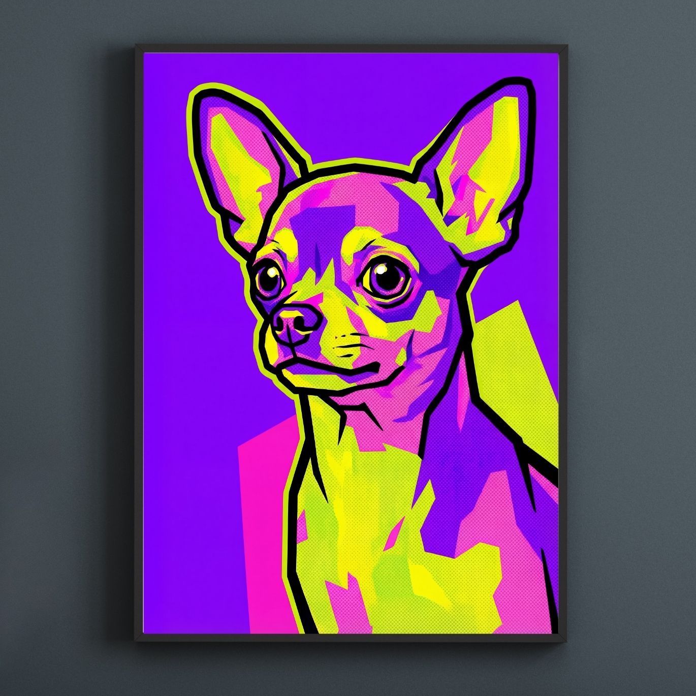 POP ART DOG - チワワ犬 No.1】ジークレー版画＊名入れOK！ 見るたびに