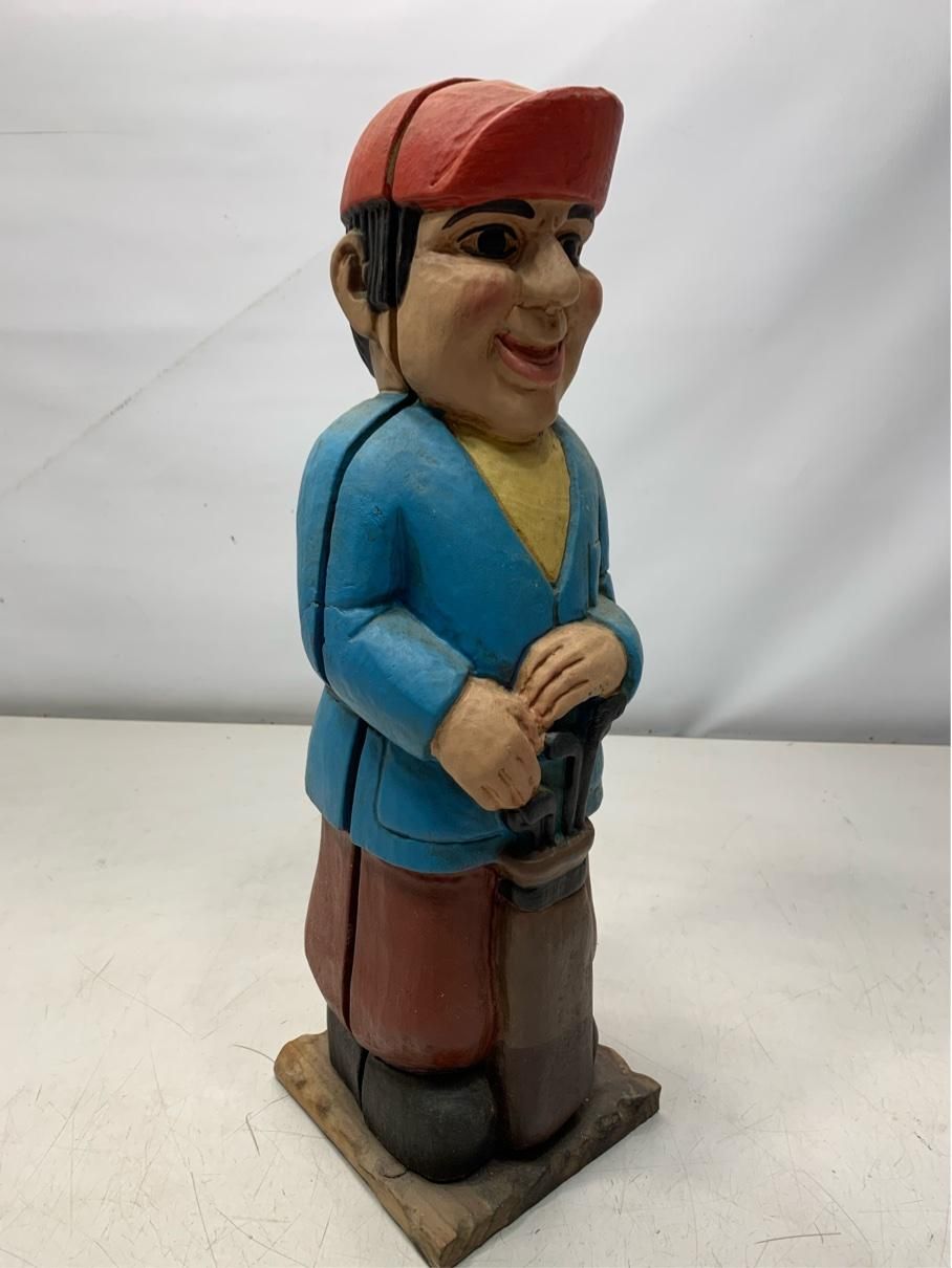 アンティークワインボトルケース　手彫り木製置物 希少 ワインボトルケース 収納ケース スペイン製 木製 木彫り