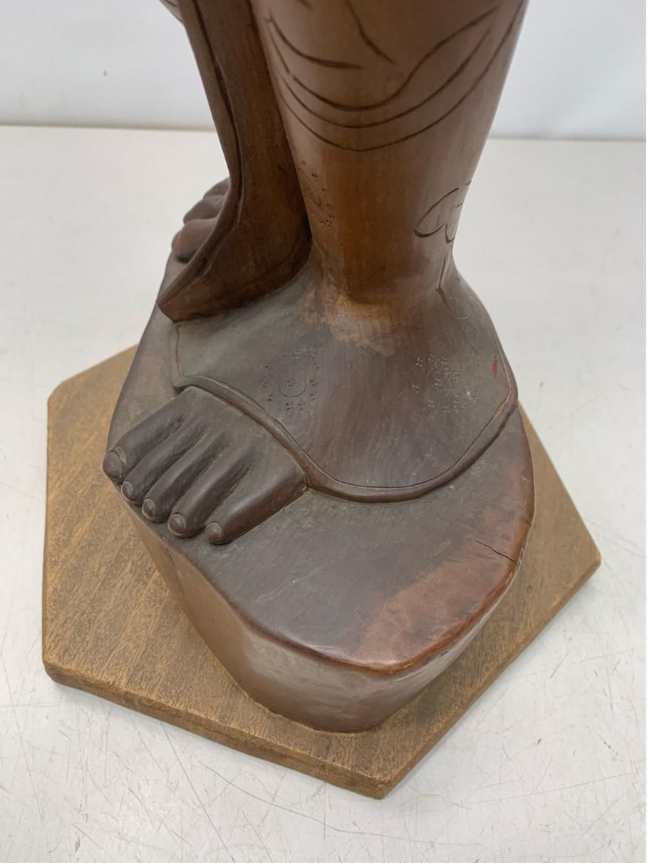 バリ島 木彫り 女神像 101cm 13kg 唐木 彫刻 オブジェ 高級インテリア