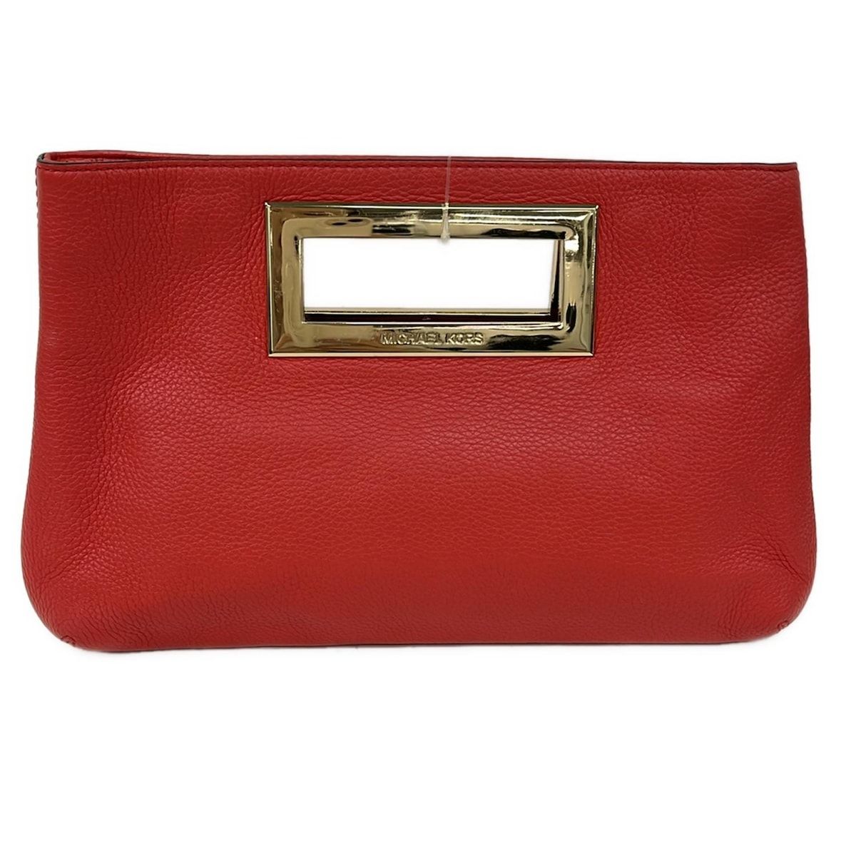 MICHAEL KORS マイケルコース クラッチバッグ - レッド レザー