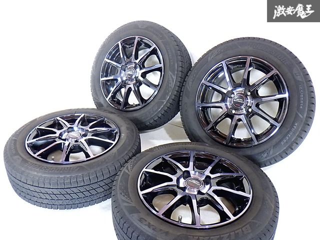 スタッドレスタイヤ付き A TECH シュナイダー 14インチ 5 J 38 PCD 100 4 H 4穴 ホイール 4本 1台分