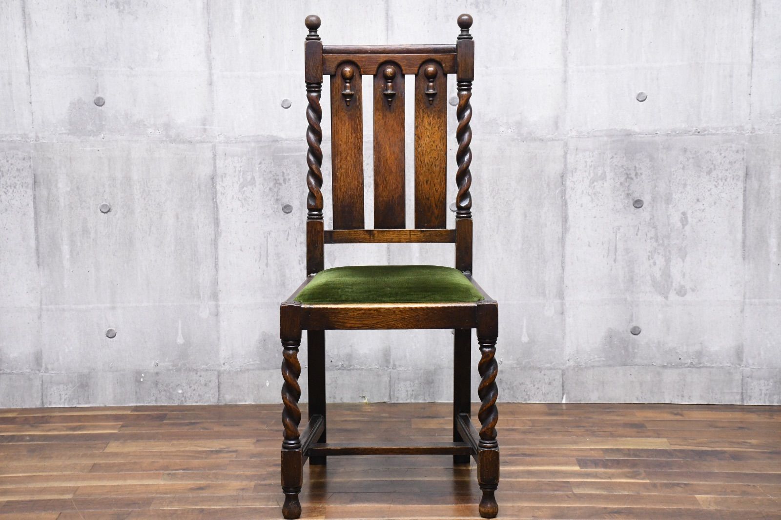 EKC102 英国アンティーク バーリーシュガーツイスト サイドチェア