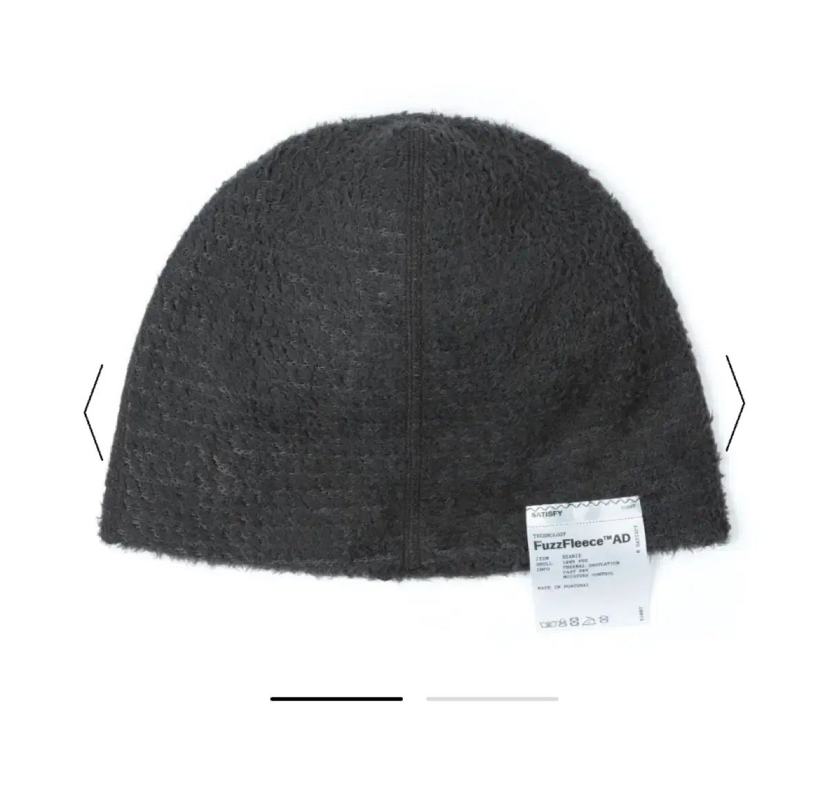 SATISFY ファー フリース ビーニー ブラック