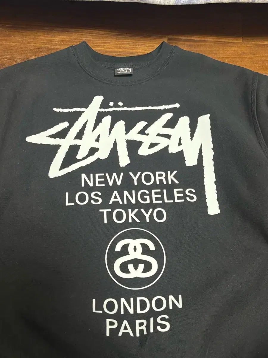 STUSSY ワールドツアー クルーネック ショップ スウェット Sサイズ