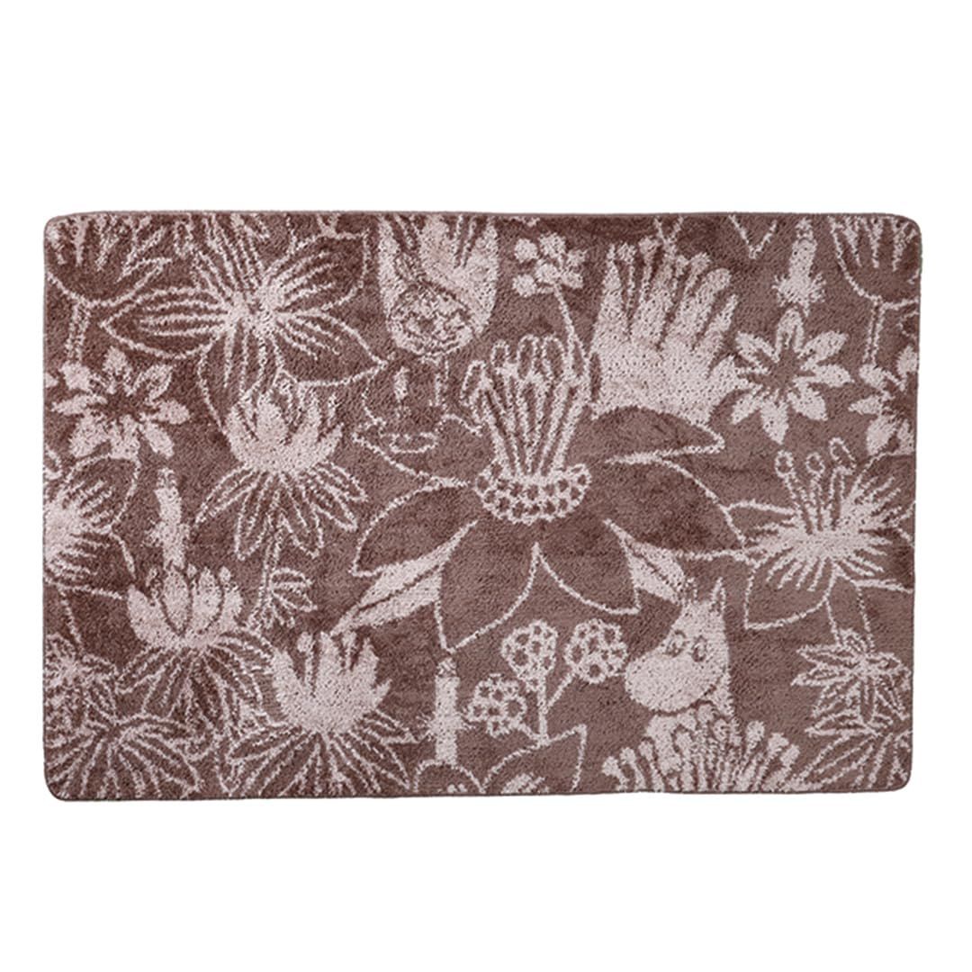 丸眞 ラグ 中 ムーミン ニュアンスフラワー キャラクター かわいい 滑り止め付き ふわふわ おしゃれ 滑らない