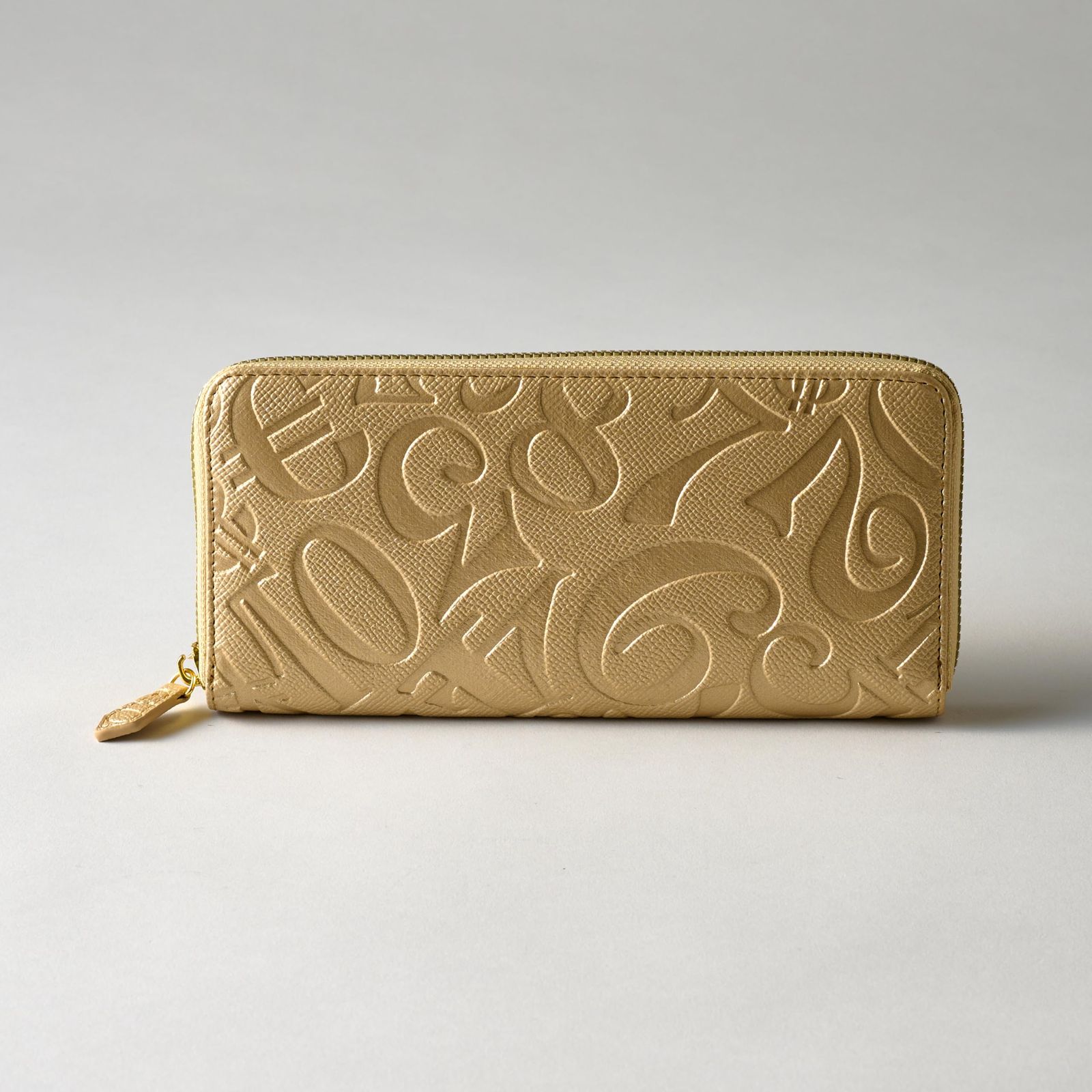 [フランク三浦] 長財布 ブランド ウォレット ラウンド ファスナー ゴールド 金運 開運 財布 金色 リサイクル素材 メンズ レディース