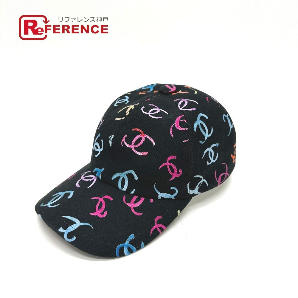 CHANEL シャネル キャップ CC マルチ ココマーク コットン ブラック