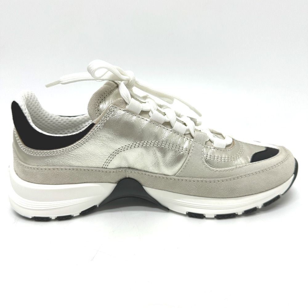 CHANEL シャネル スニーカー ココマーク メタリック G46609 レザー