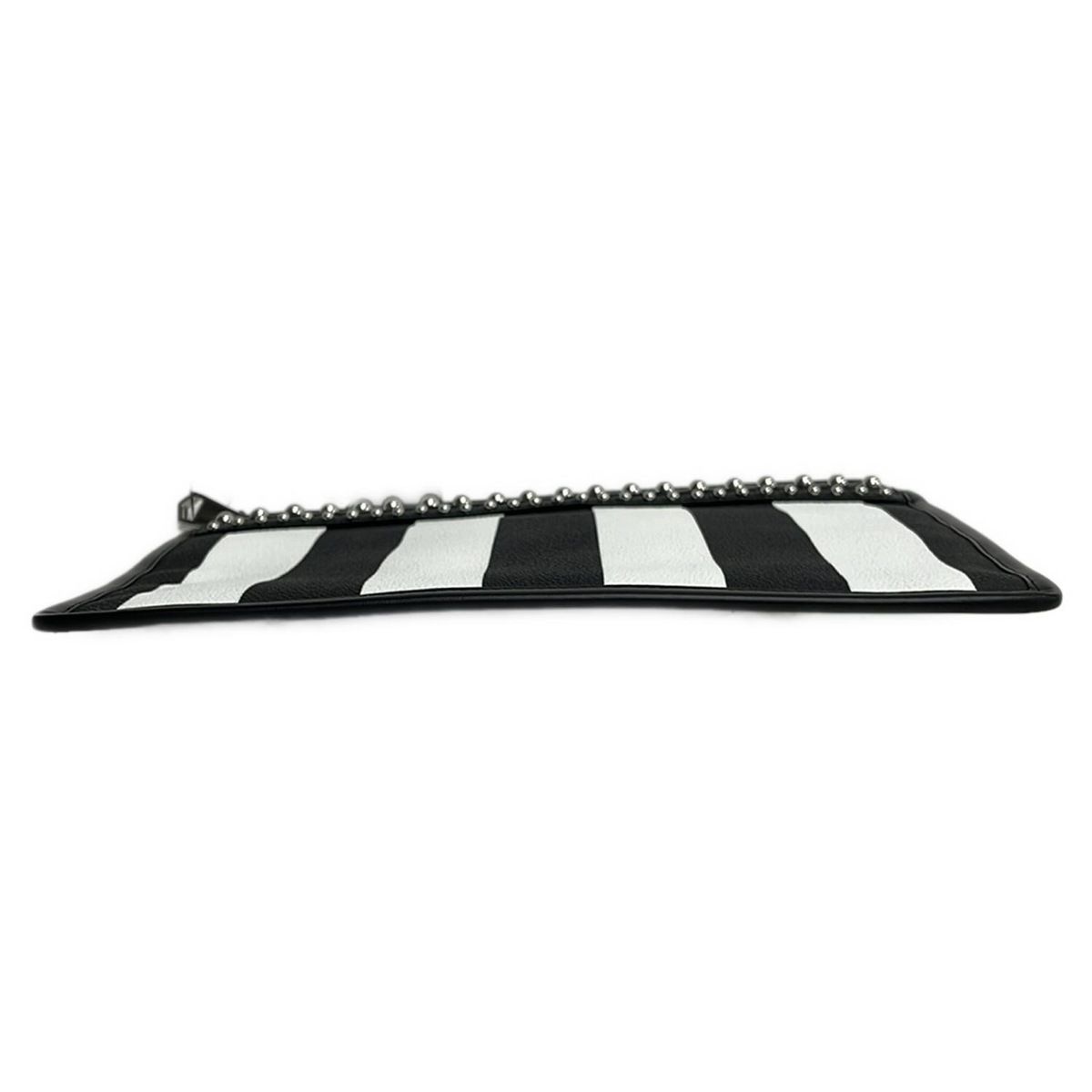 GIVENCHY(ジバンシー) クラッチバッグ美品 - 黒×白 ストライプ 