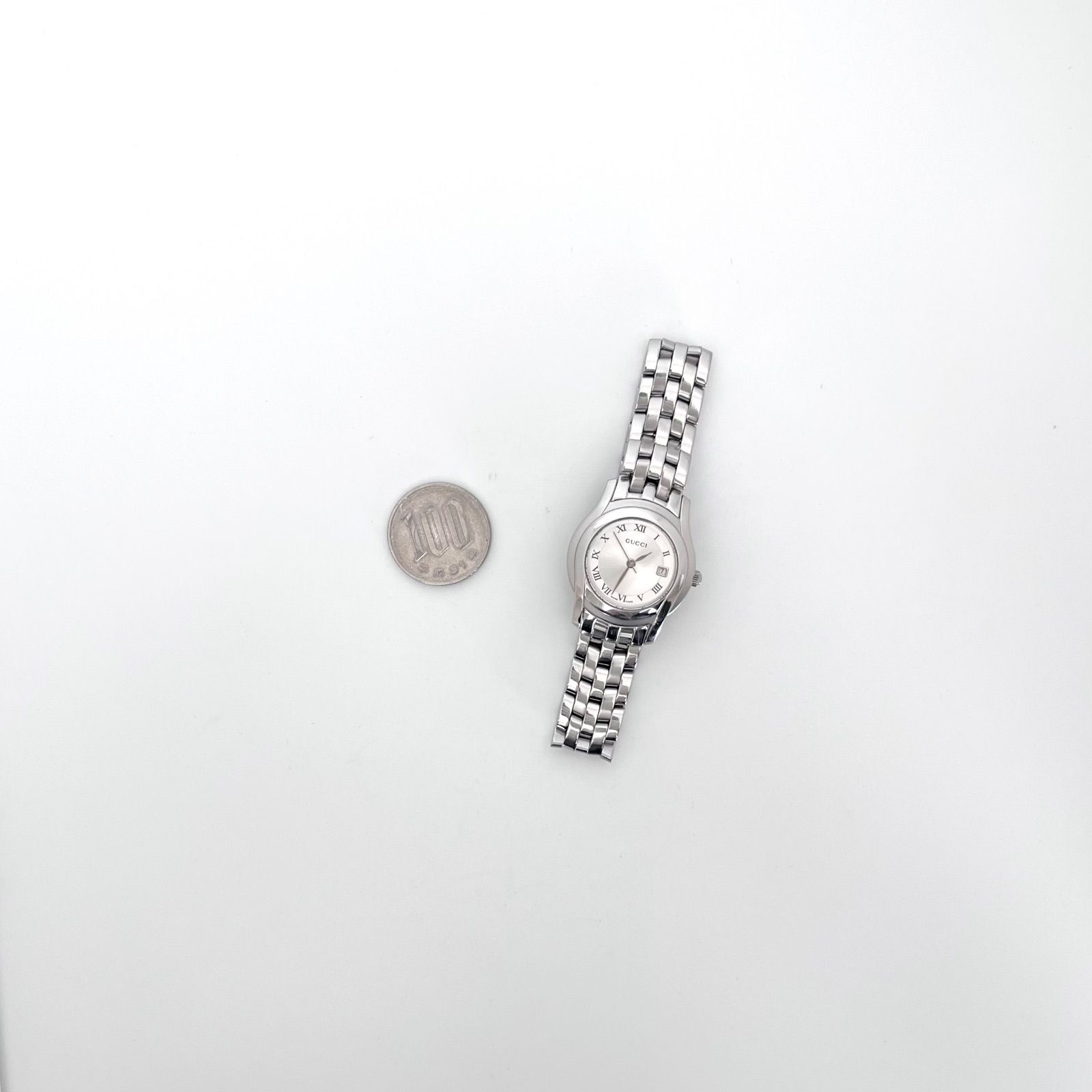 グッチ 5500L レディース 腕時計 磨き済み 美品】GUCCI 電池新品