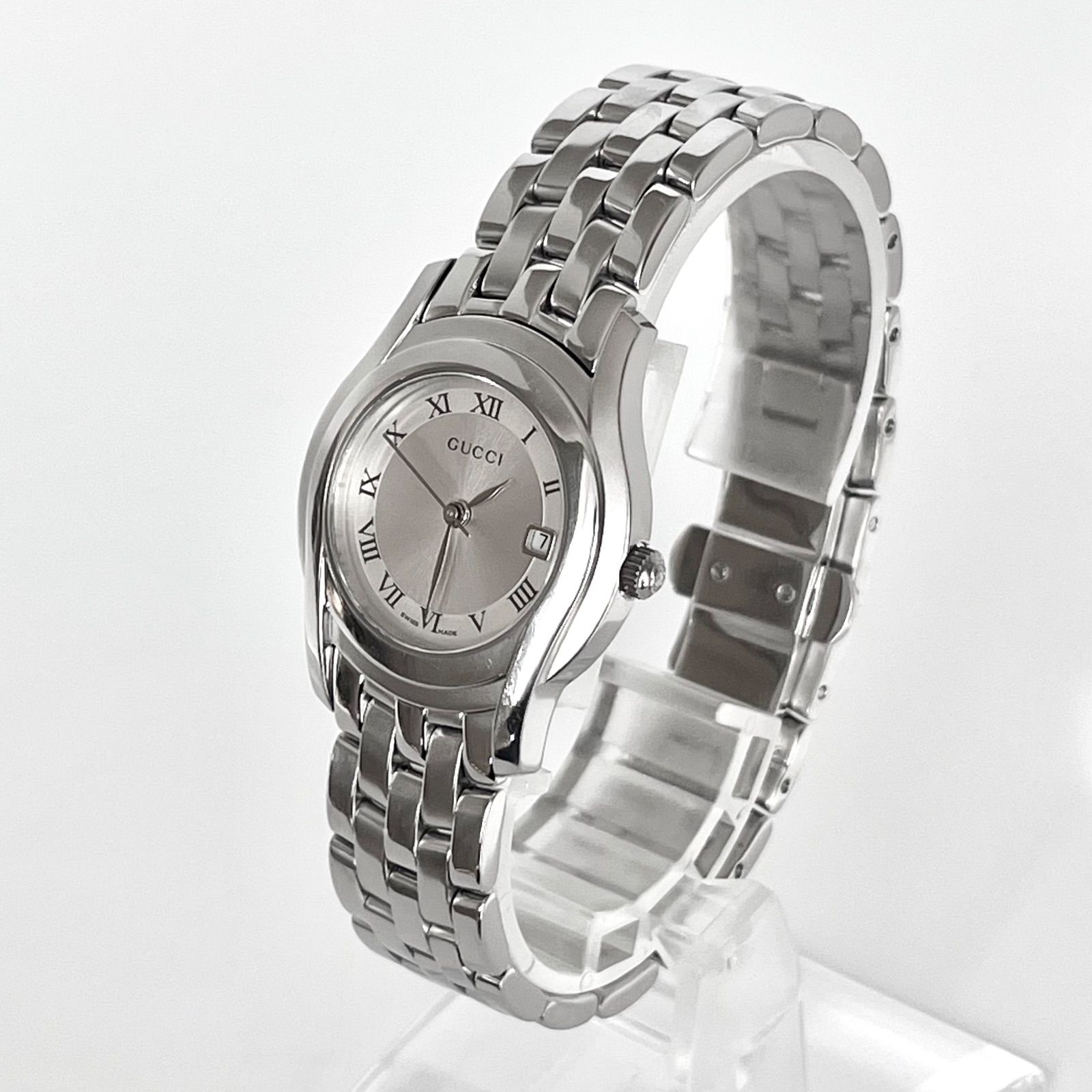 グッチ 5500L レディース 腕時計 磨き済み 美品】GUCCI 電池新品