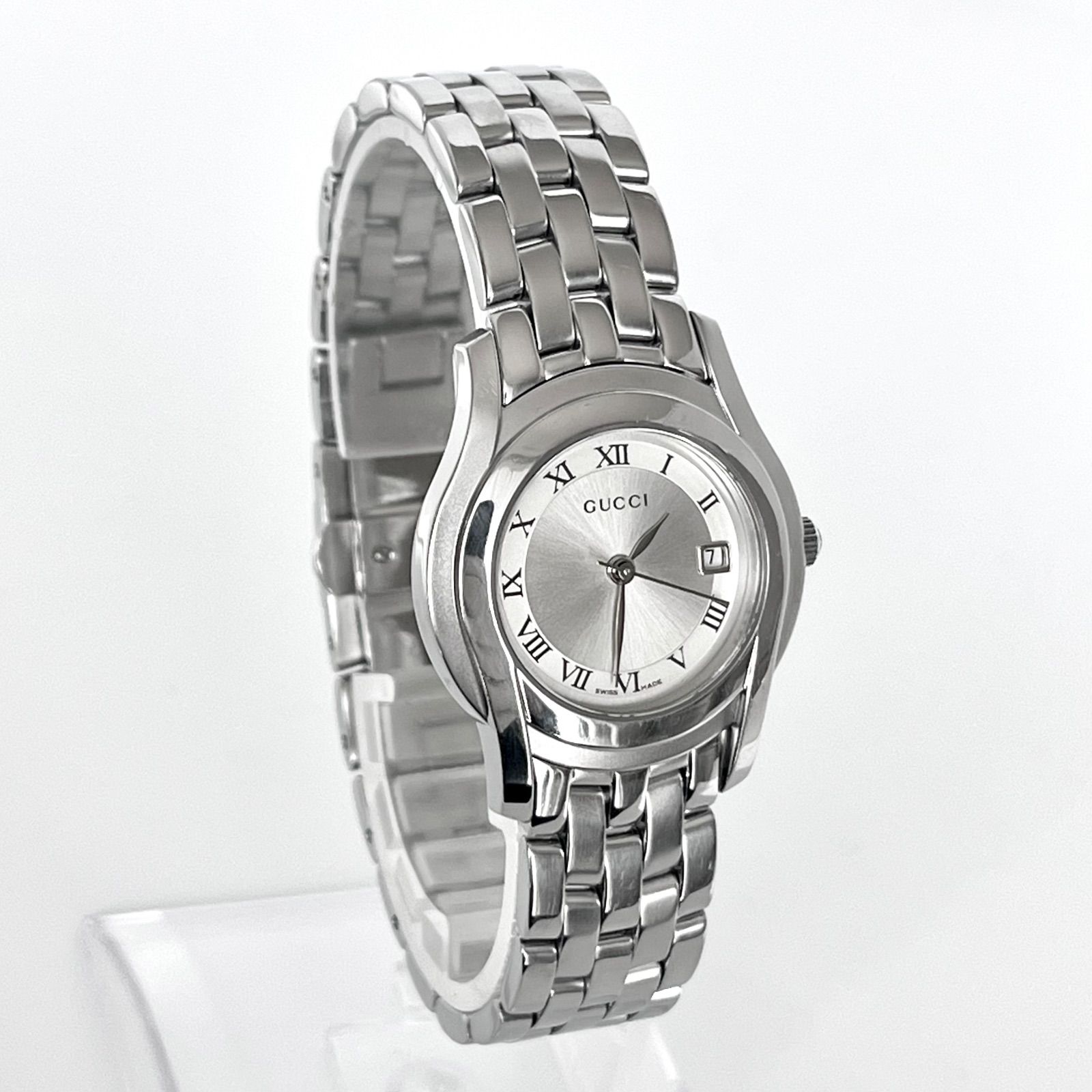 グッチ 5500L レディース 腕時計 磨き済み 美品】GUCCI 電池新品