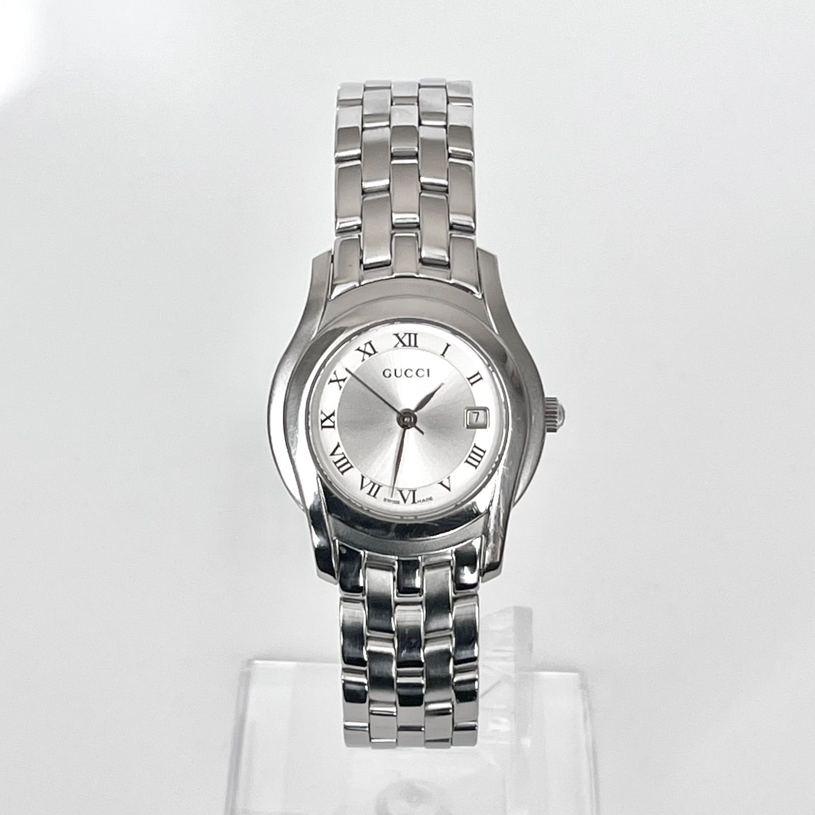 グッチ 5500L レディース 腕時計 磨き済み 美品】GUCCI 電池新品