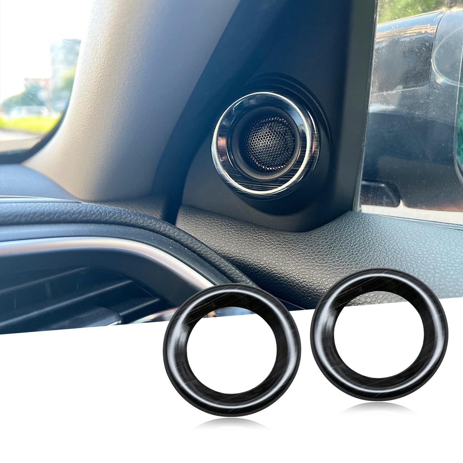 正規品，大人気 新品 MEKOMEKO ホンダ シビック Aスピーカーリング オーディオ スピーカーリング デコレーション カバー ドアスピーカーリング 2P 鏡面ステンレス インテリアパネル 内装 パーツ CIVIC 10代目 FC1 F その他