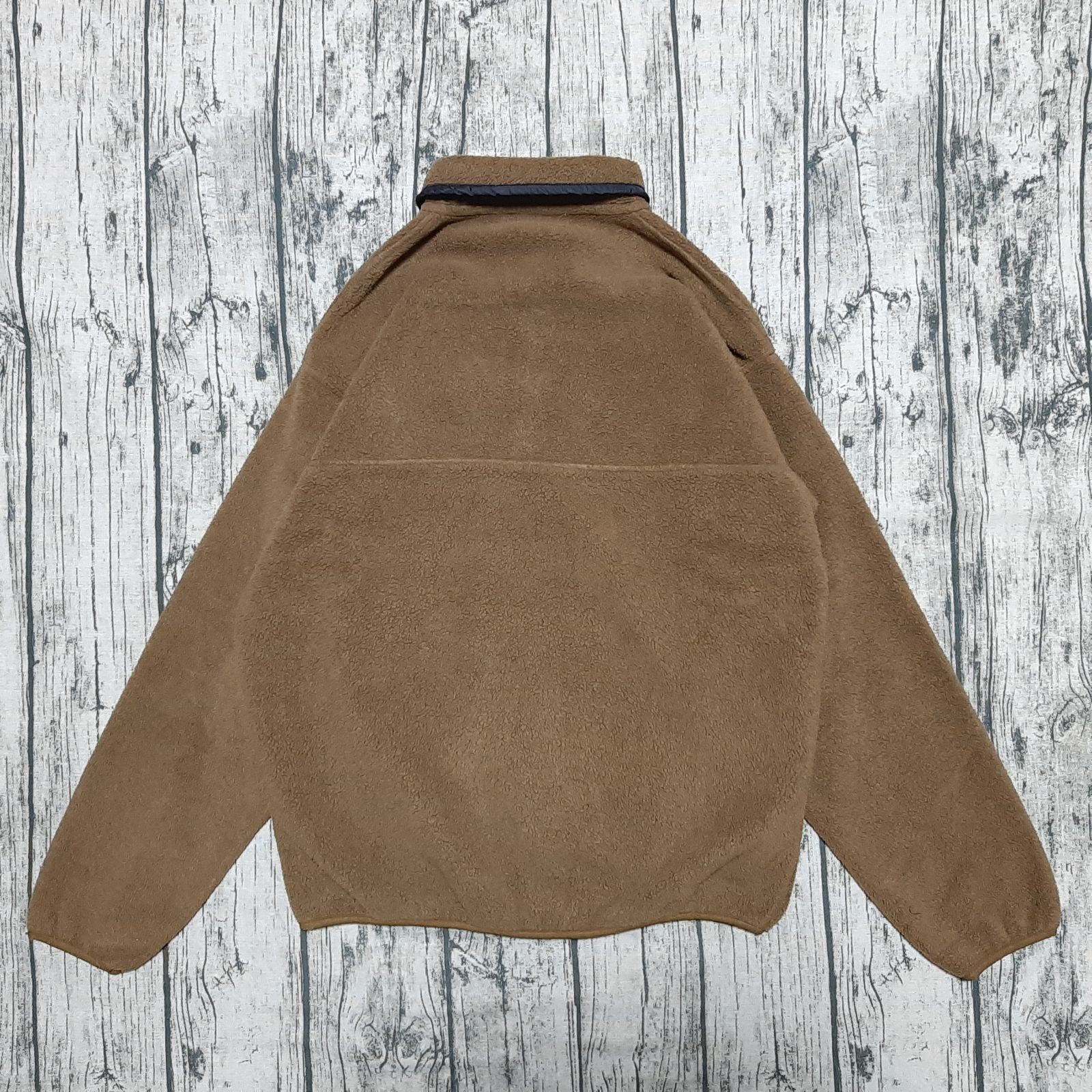 size M】USA製 96年 patagonia シンチラ スナップT ブラウン synchilla